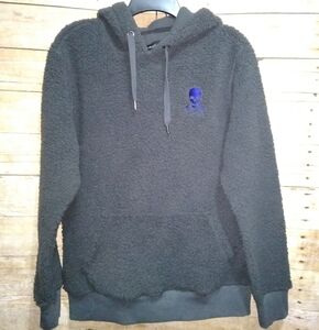 Adam Levine gray Sherpa pullover hoodie
